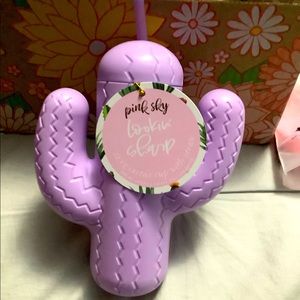 NWT Pink Sky Cactus Sippy Cup